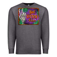 Charcoal Heather bad witch vibes Premium Sweatshirt - Jasminsmagicworld
