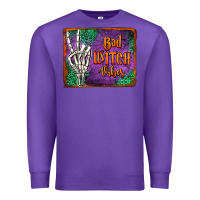 Purple bad witch vibes Premium Sweatshirt - Jasminsmagicworld