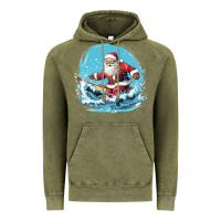 Vintage Olive happy santa Vintage Hoodie - Unal Design