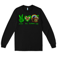 Black Peace love luck St. Patrick's Day Long Sleeve Tee - Neo Western