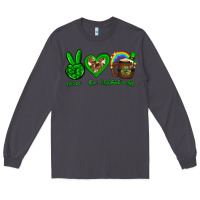 Smoke Peace love luck St. Patrick's Day Long Sleeve Tee - Neo Western