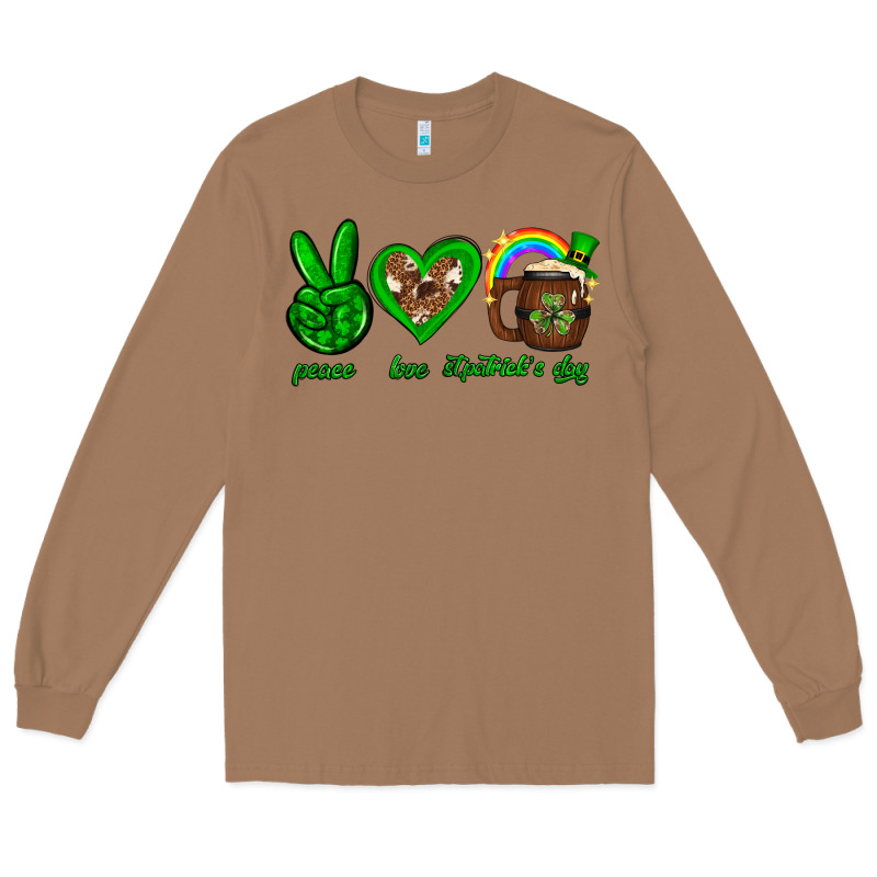 Peace Love Luck St. Patrick's Day Long Sleeve Tee by Neo Western | Teevron