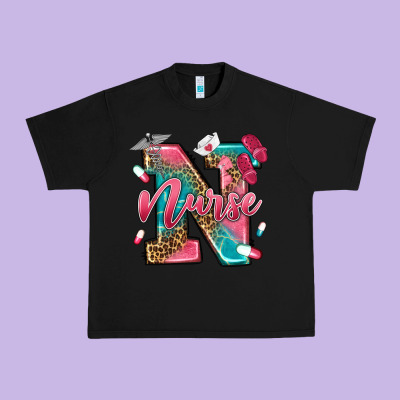 Western Nurse Urban Heavy Tee Designed By Texasbilliewilder