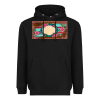 Black western pink flovers leopard serape   license plate template Heavyweight Hoodie - BarkalooDesign