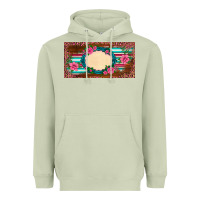 Matcha western pink flovers leopard serape   license plate template Heavyweight Hoodie - BarkalooDesign