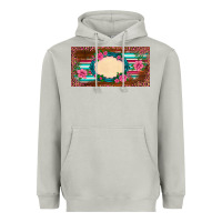 Moon Dust western pink flovers leopard serape   license plate template Heavyweight Hoodie - BarkalooDesign