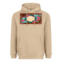 Mushroom western pink flovers leopard serape   license plate template Heavyweight Hoodie - BarkalooDesign