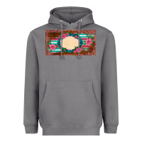 Storm western pink flovers leopard serape   license plate template Heavyweight Hoodie - BarkalooDesign