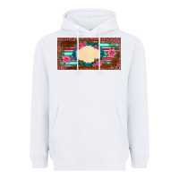 Western Pink Flovers Leopard Serape   License Plate Template Heavyweight Hoodie | Teevron
