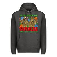 Charcoal Heather tis the season for tamales tama la la la la la la Premium Hoodie - MaliasSmallBusiness