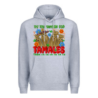 Heather Grey tis the season for tamales tama la la la la la la Premium Hoodie - MaliasSmallBusiness