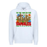 White tis the season for tamales tama la la la la la la Premium Hoodie - MaliasSmallBusiness