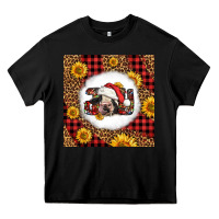 Black joy christmas cow Heavy Core Tee - LillyAllenDesigns