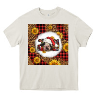 Cream joy christmas cow Heavy Core Tee - LillyAllenDesigns