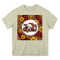 Mossy joy christmas cow Heavy Core Tee - LillyAllenDesigns