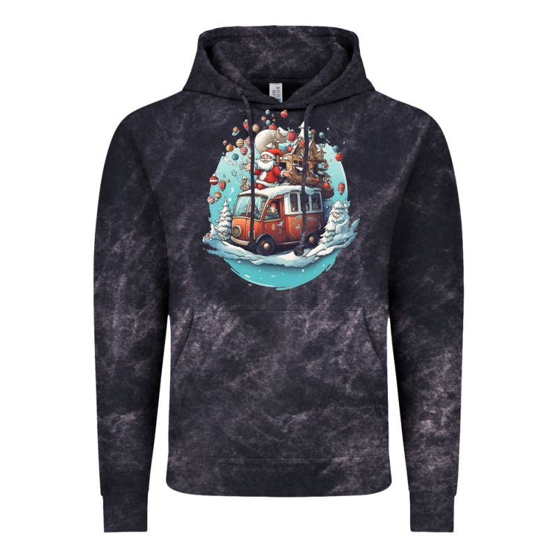 Happy Santa Vintage Hoodie by Unal Design | Teevron