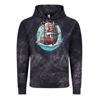Cloud Black happy santa Vintage Hoodie - Unal Design