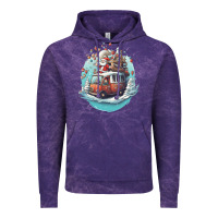 Cloud Purple happy santa Vintage Hoodie - Unal Design