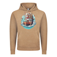 Vintage Coffee happy santa Vintage Hoodie - Unal Design