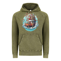 Vintage Olive happy santa Vintage Hoodie - Unal Design