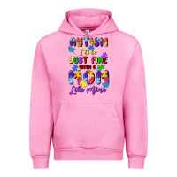 Fuchsia Pink autism i'll be just fine with a mom like mine Urban Hoodie - Artiststas