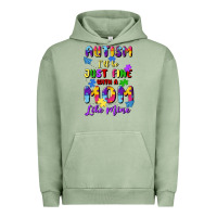 Pigment Oil Green autism i'll be just fine with a mom like mine Urban Hoodie - Artiststas