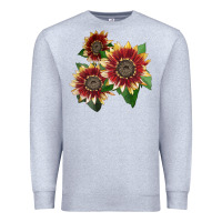 Heather Grey Florenza Sunflower Premium Sweatshirt - LillyAllenDesigns