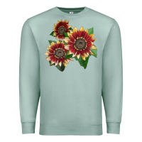 Seafoam Florenza Sunflower Premium Sweatshirt - LillyAllenDesigns