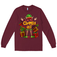 Burgundy im the clumsy elf Long Sleeve Tee - FaDigitalArtStudio