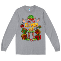 Heather Grey im the clumsy elf Long Sleeve Tee - FaDigitalArtStudio