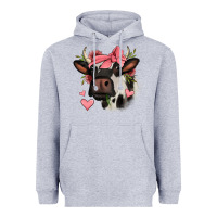Heather Grey valentines day cow Heavyweight Hoodie - Jasminsmagicworld