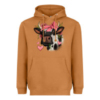 Meerkat valentines day cow Heavyweight Hoodie - Jasminsmagicworld