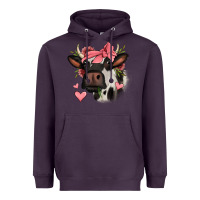 Plum valentines day cow Heavyweight Hoodie - Jasminsmagicworld