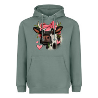Sage valentines day cow Heavyweight Hoodie - Jasminsmagicworld