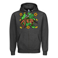 Cowboy With Shamrock Zipper Hoodie | Teevron