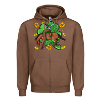 Chestnut cowboy with shamrock Zipper Hoodie - Artiststas