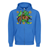 True Royal cowboy with shamrock Zipper Hoodie - Artiststas