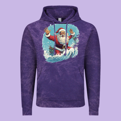 Happy Santa Vintage Hoodie Designed By Unal Design