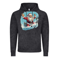 Vintage Black happy santa Vintage Hoodie - Unal Design