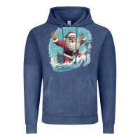 Vintage Denim happy santa Vintage Hoodie - Unal Design