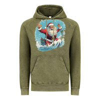 Vintage Olive happy santa Vintage Hoodie - Unal Design