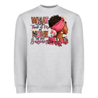Heather Grey What other think of me is none of my business afro Heavyweight Sweatshirt - RanaPortraitStore