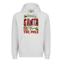 Dove Grey sorry santa ı drank the milk Premium Hoodie - MaliasSmallBusiness