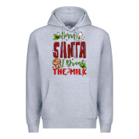 Heather Grey sorry santa ı drank the milk Premium Hoodie - MaliasSmallBusiness
