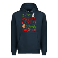 Navy sorry santa ı drank the milk Premium Hoodie - MaliasSmallBusiness