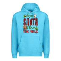 Ocean Blue sorry santa ı drank the milk Premium Hoodie - MaliasSmallBusiness