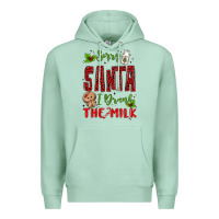 Seafoam sorry santa ı drank the milk Premium Hoodie - MaliasSmallBusiness