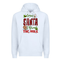 White sorry santa ı drank the milk Premium Hoodie - MaliasSmallBusiness