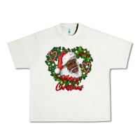 Pistachio merry christmas african american santa with wreath Urban Heavy Tee - RanaPortraitStore