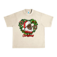 Sandshell merry christmas african american santa with wreath Urban Heavy Tee - RanaPortraitStore
